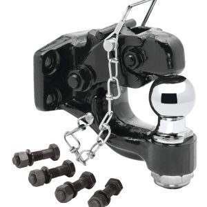Draw-Tite Pintle Hook, Bolt on, 16000 Pound Towing Capacity, 3000 Vertical Tongue Weight, Solid Shank, With 2 Inch Ball – 6301120