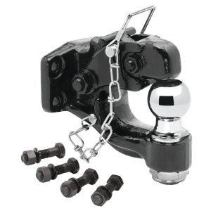 Draw-Tite Pintle Hook, Bolt on, 16000 Pound Towing Capacity, 3000 Vertical Tongue Weight, Solid Shank, With 2-5/16 Inch Ball – 6301220