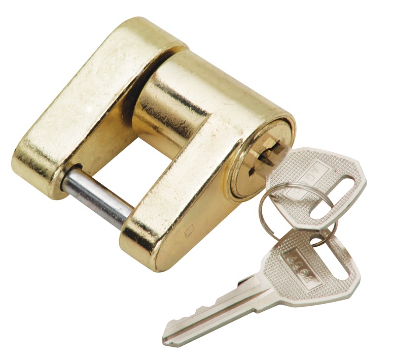 Draw-Tite Trailer Coupler Lock, 1/4 Inch Pin, With 2 Keys, For Straight Tongue Couplers – 63225