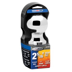 Draw-Tite Trailer Hitch Ball, 2-5/16 Inch Ball, 7500 Pounds Gross Trailer Weight Capacity, 1 Inch Shank Diameter/ 2-1/8 Inch Shank Length – 63908