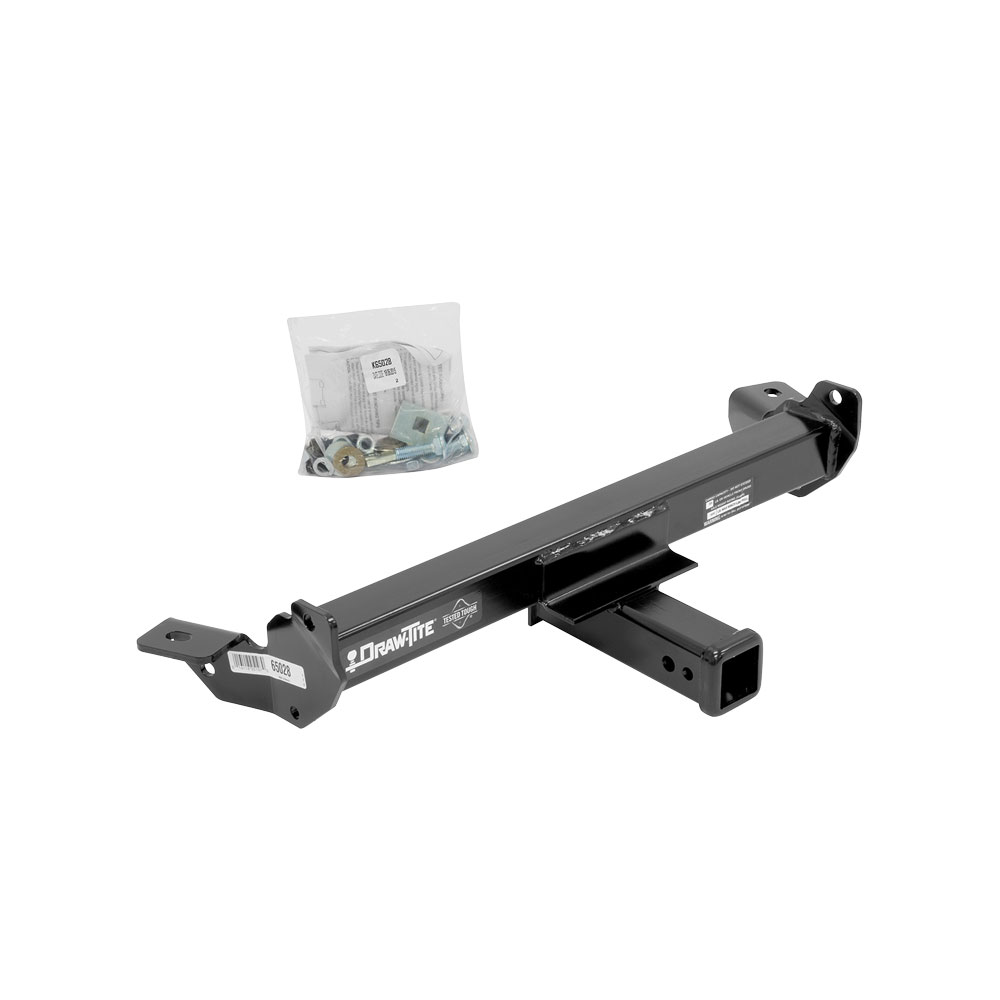 Draw-Tite Trailer Hitch Front, 2 Inch Square Receiver, 500 Pound Vertical Load/9000 Pound Line Pull – 65028