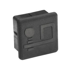 Draw-Tite Trailer Hitch Cover, Fits 2 Inch Receiver, With Draw-Tite Logo, Black, Rubber, Single – 7010