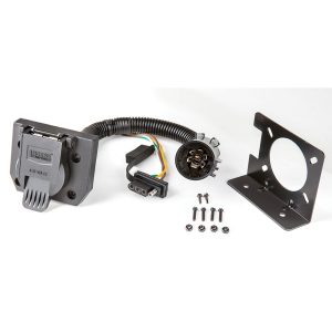 Draw-Tite Trailer Wiring Connector, Towpower, Vehicle Side and Trailer Side Set, 4-WAY Flat and 7-WAY Blade – 74682