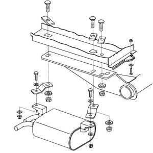 Draw-Tite Trailer Hitch Rear Mounting Hardware, Service Kit – 76046SK