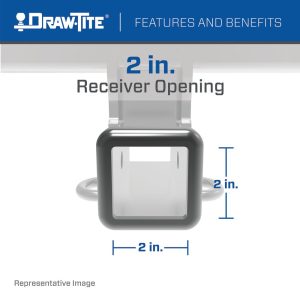 Draw-Tite Trailer Hitch Rear, Class IV, Square Tube Welded, 2 Inch Receiver, 8000 Pound Weight Carrying Capacity/ 800 Pound Tongue Weight – 76644