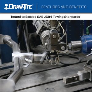 Draw-Tite Trailer Hitch Rear, Class IV, Square Tube Welded, 2 Inch Receiver, 8000 Pound Weight Carrying Capacity/ 800 Pound Tongue Weight – 76644