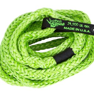 Daystar Recovery Strap, Voodoo Offroad, 3/4 Inch Round X 20 Foot Long, Rated to 24500 Pounds, Without Sleeve, Green – 1300008