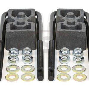 Daystar Leaf Spring Block Kit, 2 Inch Lift, Cast, With 2 Blocks/ 4 U Bolts/ Hardware – KF09123