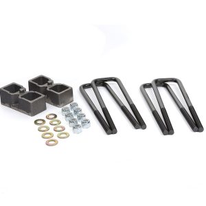 Daystar Leaf Spring Block Kit, 2 Inch Lift, Steel, With 2 Blocks/U-Bolts/ All Necessary Hardware – KG09121