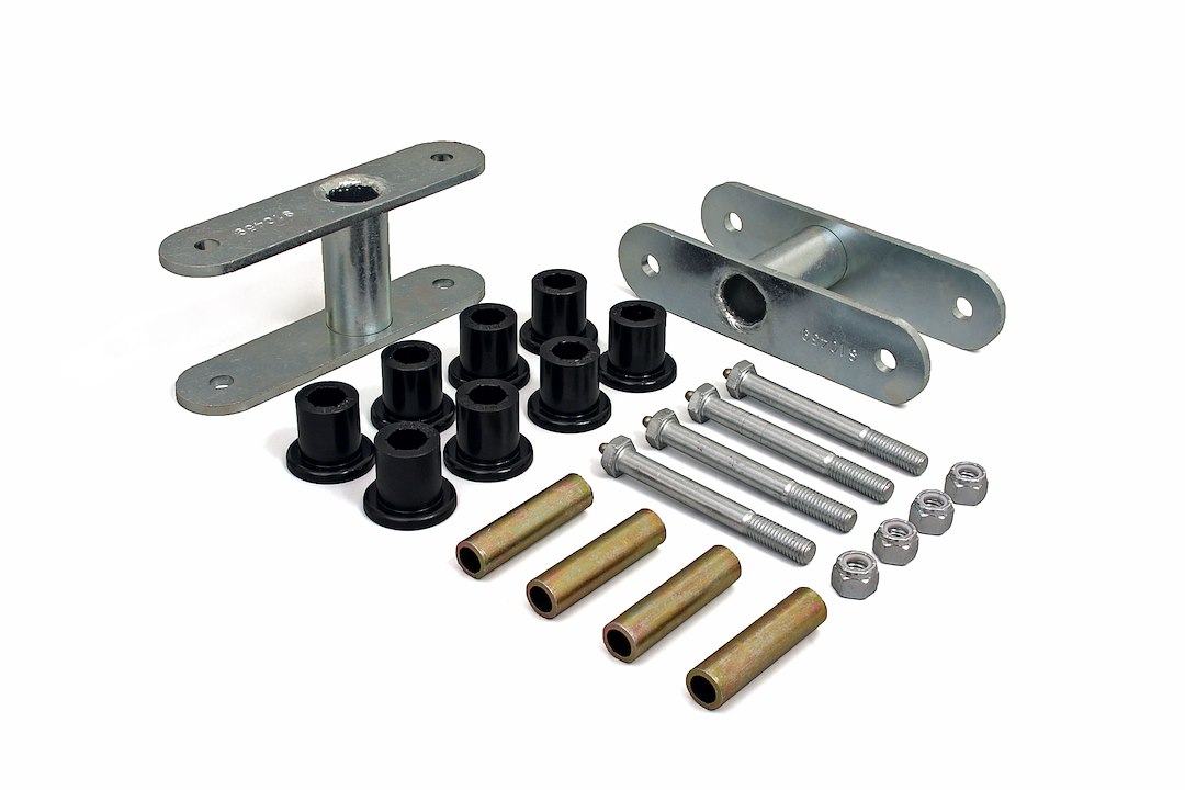 Daystar Leaf Spring Shackle, Super, Adds 1.5 Inch Lift, Greaseable, With Grease Grooved Polyurethane Bushings – KG61001BK
