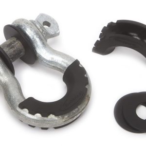 Daystar D-Ring Isolator, Fits 3/4 Inch D-Ring/ Includes Washers, Snap-On, Polyurethane, Black, Set of 2 – KU70057BK