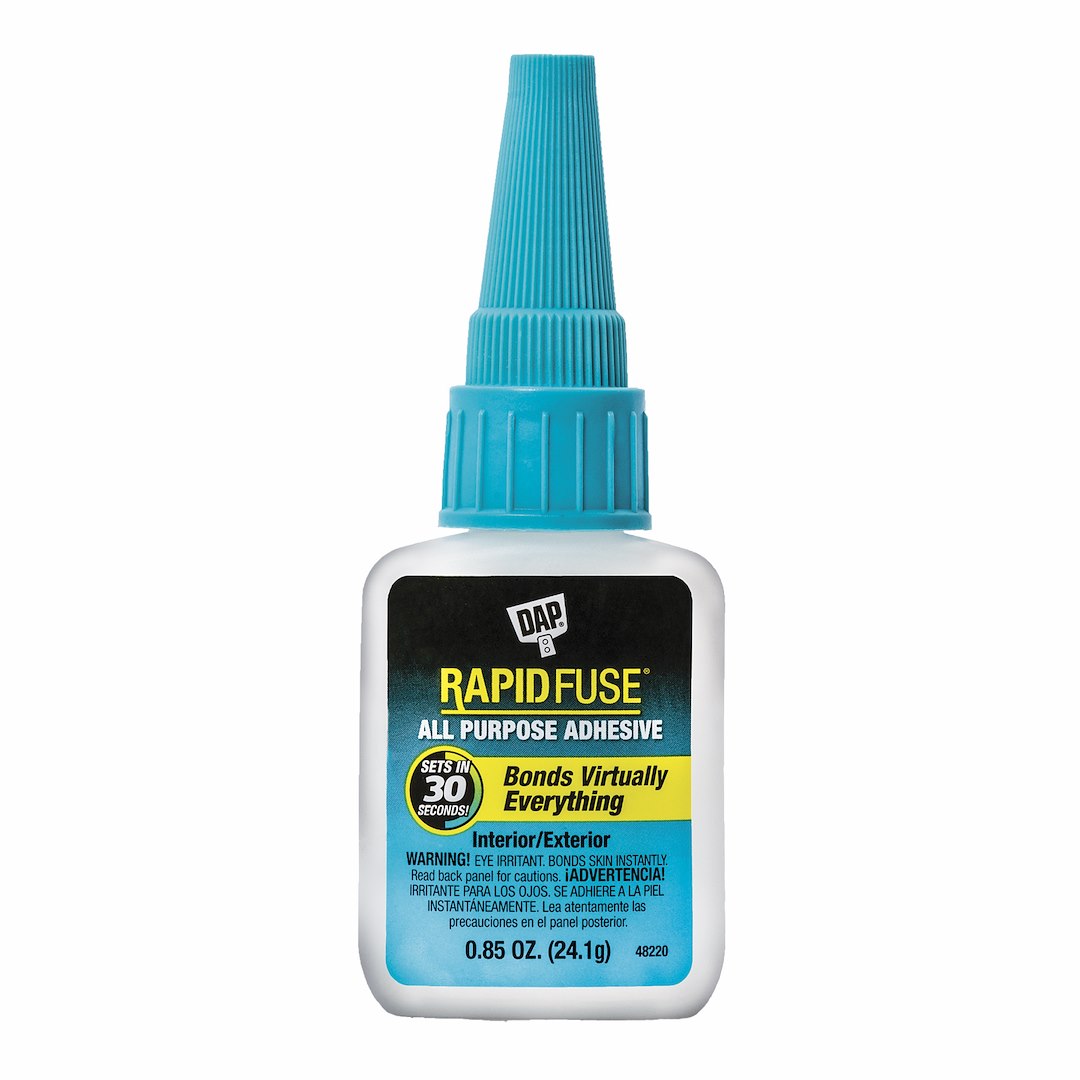 Dap Super Glue, Rapidfuse ®, Used on Wood/ Metal Rubber/ Plastic/ Ceramics/ Porcelain/ Fabric/ Stone/ Concrete/ Tile, Liquid – 7079800155