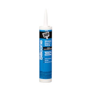 Dap Caulk Sealant, Used to Seal Around Windows/ Doors/ Siding/ Trim/ Gutter/ Vents/ Molding, Silicone Caulk, Non-Paintable, White – 7079808646