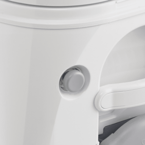 Dometic Toilet, 976 Model, Portable, 5 Gallon Size, Push Button Pressurized Flush, Gray ABS Plastic – 301097606
