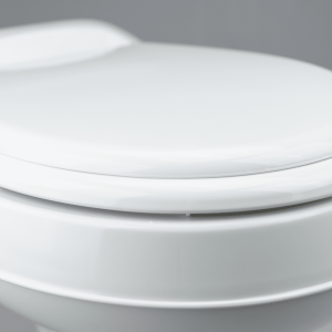 Dometic Toilet, 300 Series, Permanent, Round Seat with 18 Inch Seat Height, Pedal Flush Control, Triple-Jet Bowl Rinse, White, Plastic – 302300071