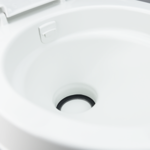 Dometic Toilet, 300 Series, Permanent, Round Seat with 18 Inch Seat Height, Pedal Flush Control, Triple-Jet Bowl Rinse, White, Plastic – 302300071