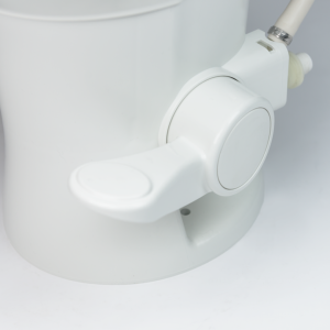Dometic Toilet, 300 Series, Permanent, Round Seat with 18 Inch Seat Height, Pedal Flush Control, Triple-Jet Bowl Rinse, White, Plastic – 302300071
