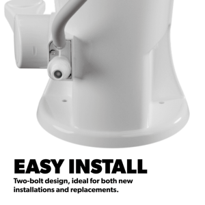 Dometic Toilet, 320 Series, Permanent, Elongated Seat with 18 Inch Seat Height, Pedal Flush Control – 302320083