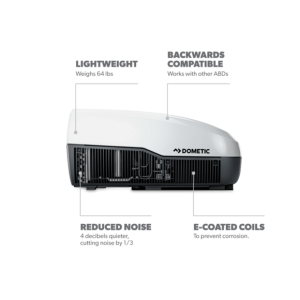 Dometic Air Conditioner, Freshjet 3, Fits 14 Inch X 14 Inch Vent Openings, 15000 Btu, Ducted or Non-Ducted, Polar White, 115 Volt – FJX3573MWHCS