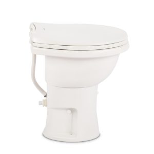 Dometic Toilet, 410 Series, Standard Profile, 18 Inch Seat Height, Slow Close Round Seat, Porcelain Bowl, Pedal Flush Control – 9610008259
