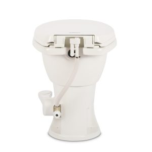 Dometic Toilet, 410 Series, Standard Profile, 18 Inch Seat Height, Slow Close Round Seat, Porcelain Bowl, Pedal Flush Control – 9610008259