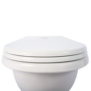 Dometic Toilet, 410 Series, Standard Profile, 18 Inch Seat Height, Slow Close Round Seat, Porcelain Bowl, Pedal Flush Control – 9610008259