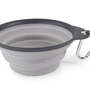 Dexas Pet Dish, One Collapsible Travel Cup, Light Gray – PW200432429