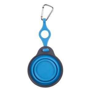 Dexas Pet Dish, Travel Cup, With Bottle Holder and Carabiner, Pro Blue – PW2204322194