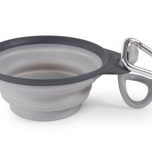 Dexas Pet Dish, Travel Cup, With Bottle Holder and Carabiner – PW220432429