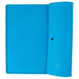 Dexas Pet Dish Placemat, Rectangular, 19 Inch Length X 13 Inch Width, Pro Blue – PW9002194