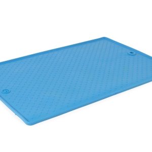 Dexas Pet Dish Placemat, Rectangular, 19 Inch Length X 13 Inch Width, Pro Blue – PW9002194