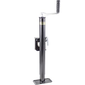 Dutton Trailer Tongue Jack, Goldenrod ®, Manual Round Topwind Swivel Jack, 2000 Pound Lift Capacity, 15 Inch Travel – 22683