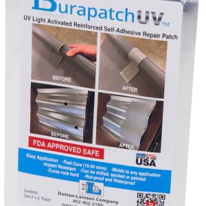 Dutton Multi Purpose Repair Patch, Durapatchuv ™, No Mix Patch, Self Adhesive 3 Inch X 6 Inch, Gray, Reinforced Polyester/ Plastic – 56712