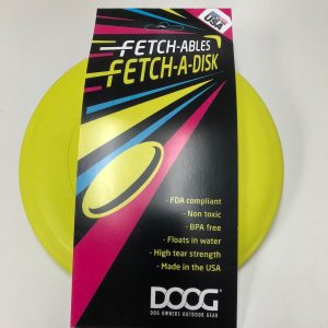 Doog USA Pet Toy, Fetch-Ables, Fetch-A-Disk, For Dogs, Flying Disk, Floatable, Yellow, Bpa Free – FFS03