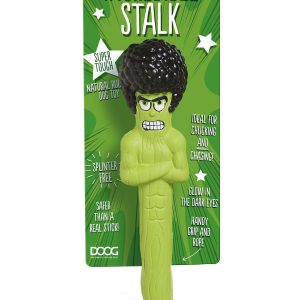 Doog USA Pet Toy, The Sticks, For Dogs, Fetching Stick, Incredible Stalk, Floatable, Green, Rubber, With Rope – SUPERSTICK03