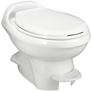 Dave Carter & Associates Toilet, Aqua-Magic ® Style Plus, Permanent, Low Profile, Round Seat with 12-15/16 Inch Seat Height – 49982
