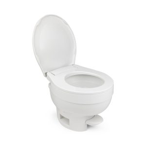 Dave Carter & Associates Toilet, Aqua-Magic ® VI, Permanent, Low Profile, Round Sloclose ™ Seat and Cover with 12-15/16 Inch Seat Height – 50003