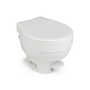Dave Carter & Associates Toilet, Aqua-Magic ® VI, Permanent, Low Profile, Round Sloclose ™ Seat and Cover with 12-15/16 Inch Seat Height – 50003