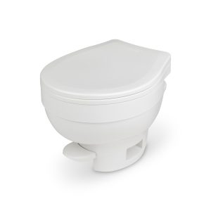 Dave Carter & Associates Toilet, Aqua-Magic ® VI, Permanent, Low Profile, Round Sloclose ™ Seat and Cover with 12-15/16 Inch Seat Height – 50003