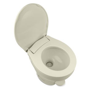 Dave Carter & Associates Toilet, Aqua-Magic ® VI, Permanent, High Profile, Round Sloclose ™ Seat and Cover with 17-1/2 Inch Seat Height – 50004