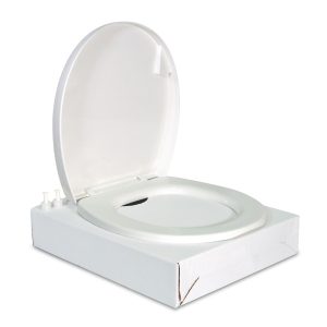 Dave Carter & Associates Toilet Seat, Elongated, Closed Front, White, Without Logo, With Cover – 50011