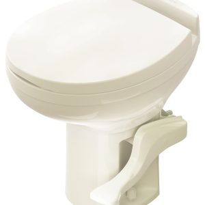 Dave Carter & Associates Toilet, Aqua Magic ® Residence, Permanent, High Profile, Round Seat with 18 Inch Seat Height, Pedal Flush Control – 50028