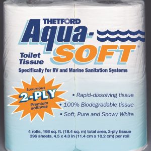 Dave Carter & Associates Toilet Tissue, Aqua-Soft®, 2 Ply, 4 Roll Pack, 396 Sheets Per Roll – 50116