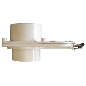 Dave Carter & Associates Toilet Flush Mechanism, Manual Flush, Lower Mechanism, 3 Inch Socket on Top, 3 Inch Spigot on Bottom, White – 50149