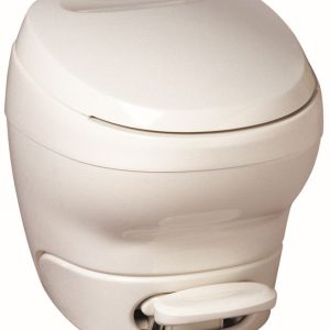 Dave Carter & Associates Toilet, Aqua-Magic ® Bravura, Permanent, High Profile, Round Seat with 16-1/4 Inch Seat Height, Pedal Flush Control – 50197