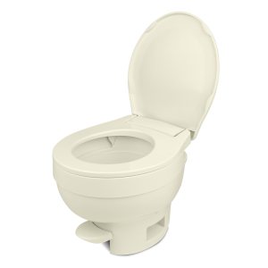 Dave Carter & Associates Toilet, Aqua-Magic ® VI, Permanent, Low Profile, Round Sloclose ™ Seat and Cover with 12-15/16 Inch Seat Height – 50209