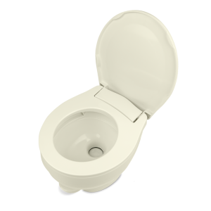 Dave Carter & Associates Toilet, Aqua-Magic ® VI, Permanent, Low Profile, Round Sloclose ™ Seat and Cover with 12-15/16 Inch Seat Height – 50209