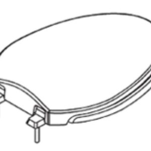 Dave Carter & Associates Toilet Seat, Elongated Seat, Closed Front, White, Without Logo, With Cover – 50219