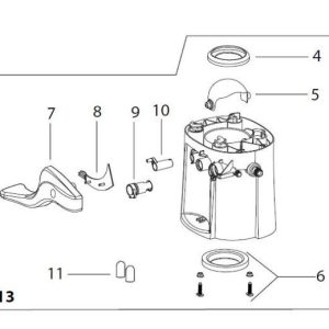 Dave Carter & Associates Toilet Base, For Thetford Aqua Magic ® Style II Low Profile Toilets, White – 50270