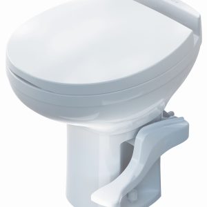 Dave Carter & Associates Toilet, Aqua Magic ® Residence, Permanent, High Profile, Round Seat with 18 Inch Seat Height, Pedal Flush Control – 50274
